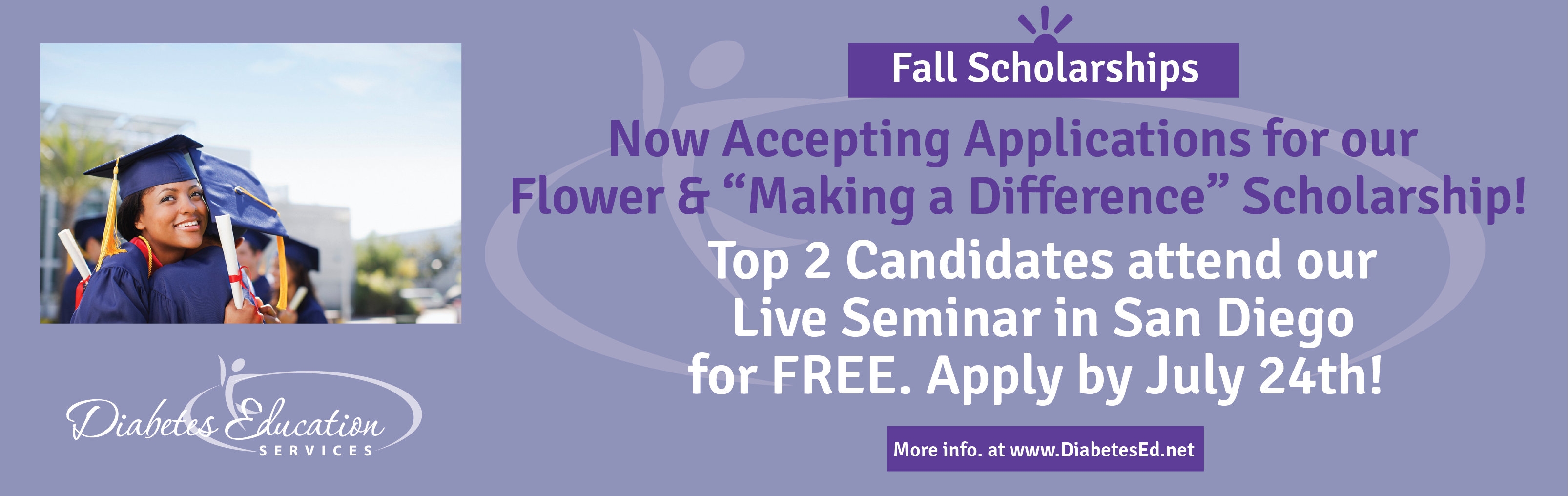Fall Scholarships for Diabetes Education. Apply by July 24th!