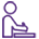 Purple paper plane icon