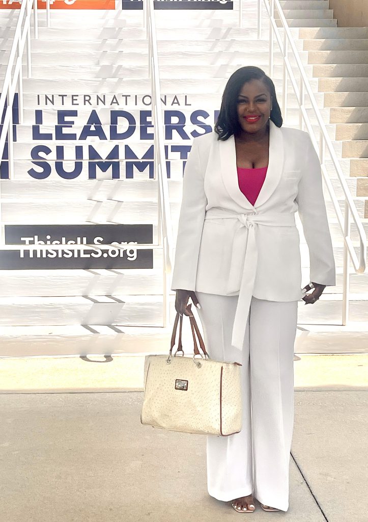 Woman at International Leadership Summit.