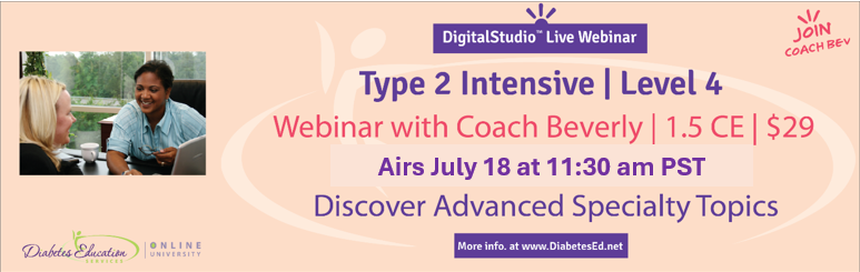 Type 2 Diabetes Intensive Webinar with Coach Beverly