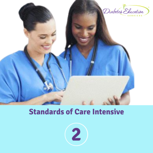 Nurses reviewing Standards of Care Intensive document
