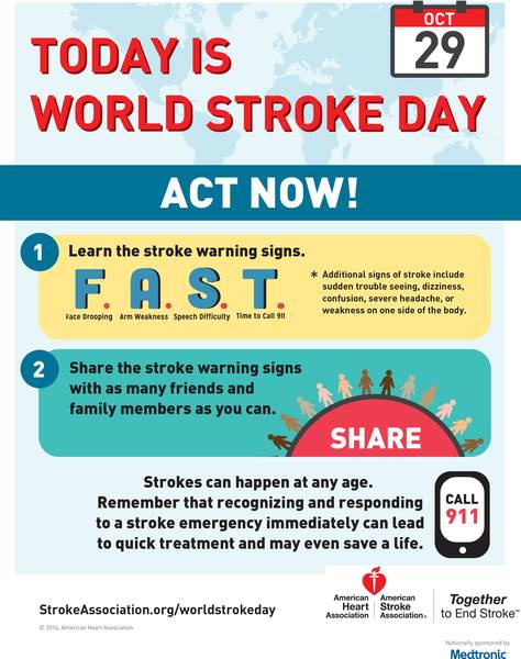 October 29th World Stroke Day Diabetes Education Services