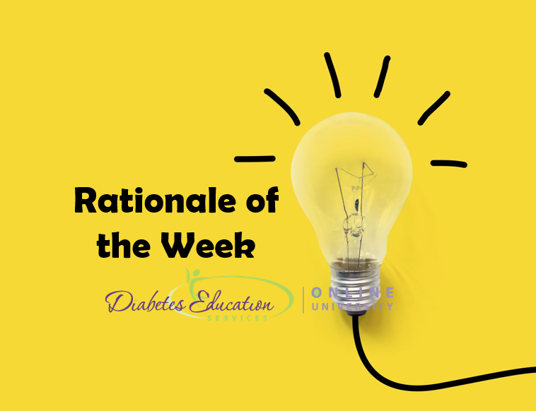 Lightbulb and text: Rationale of the Week