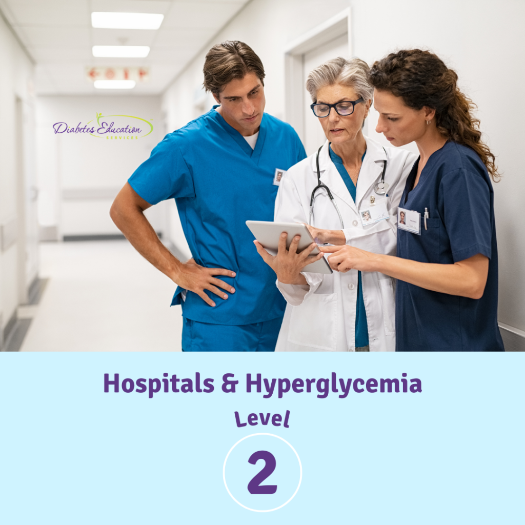 Doctors discussing hyperglycemia management in hospital