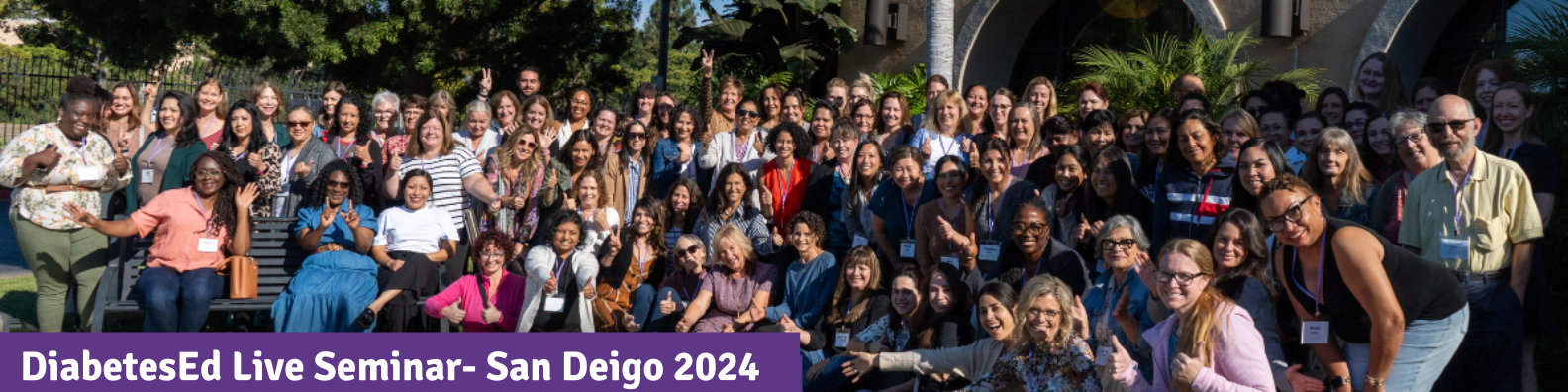 Group at DiabetesEd seminar, San Diego 2024.