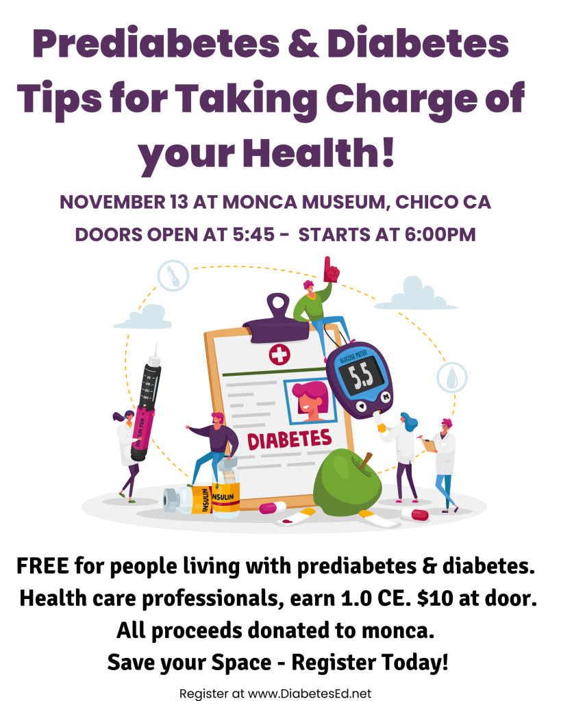 Prediabetes event at Chico museum, November 13, register now.