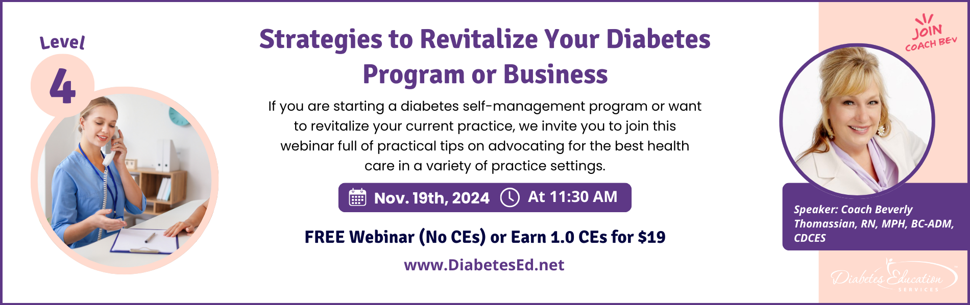 Webinar on revitalizing diabetes programs, November 19th.