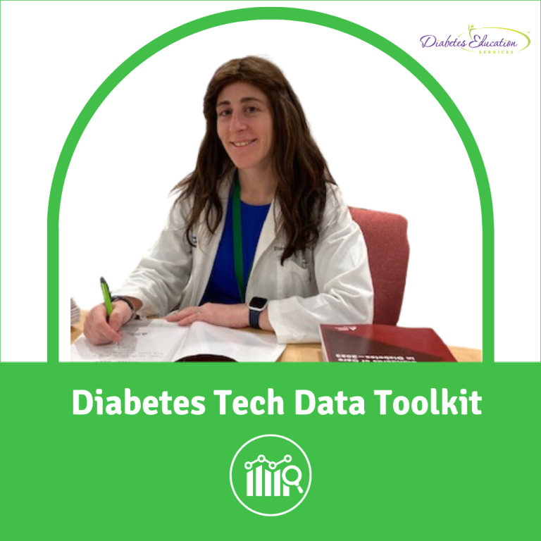 Healthcare professional with Diabetes Tech Data Toolkit.