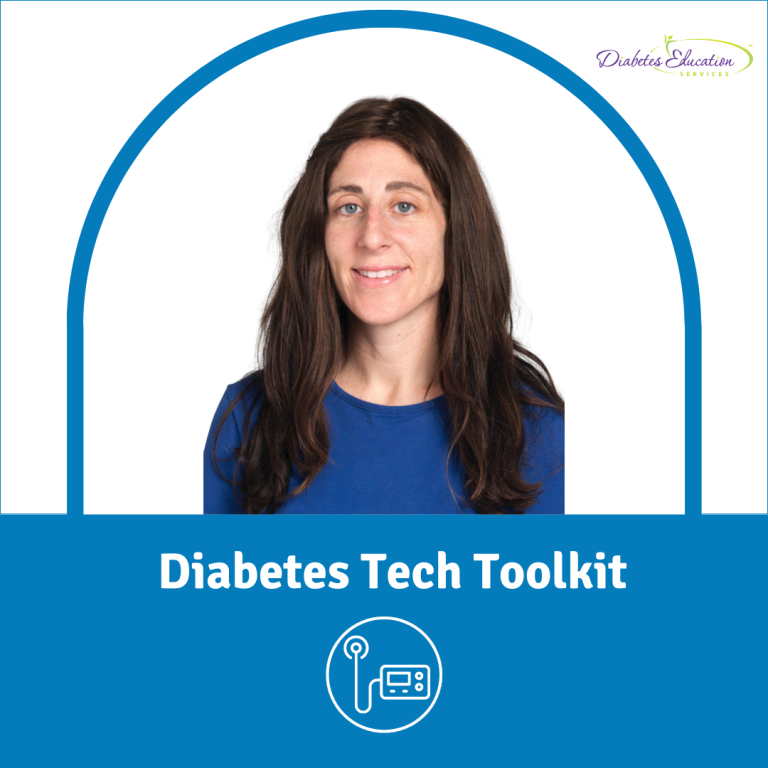 Diabetes Tech Toolkit promo image, woman smiling.